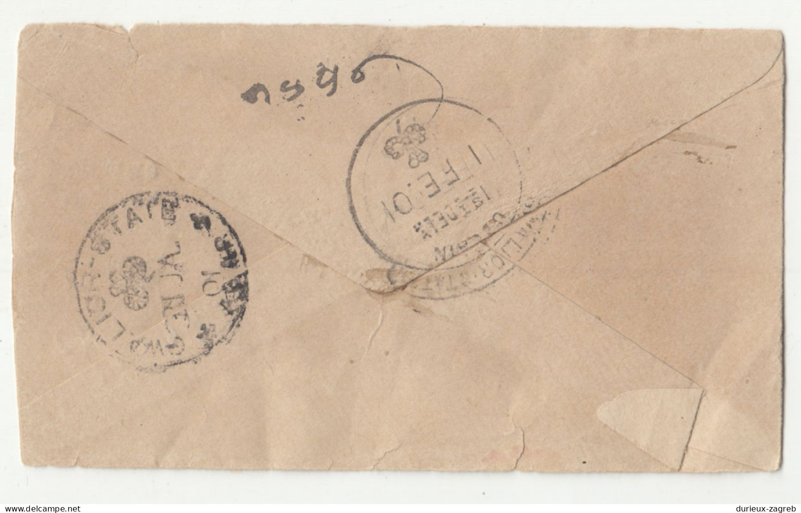 India Gwailor Old Postal Stationery Small Letter Cover Posted 1901 B240205 - 1882-1901 Empire