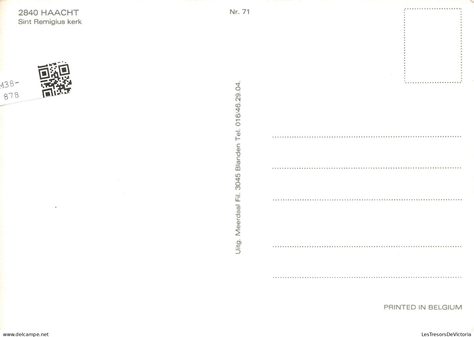 BELGIQUE - 2840 Haacht - Sint Remigius Kerk - Carte Postale - Haacht