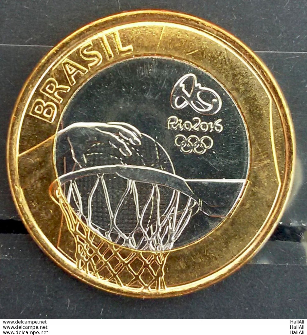 Brazil Coin Olimpic Games 1 Real Basket UNC 2016 - Brasilien