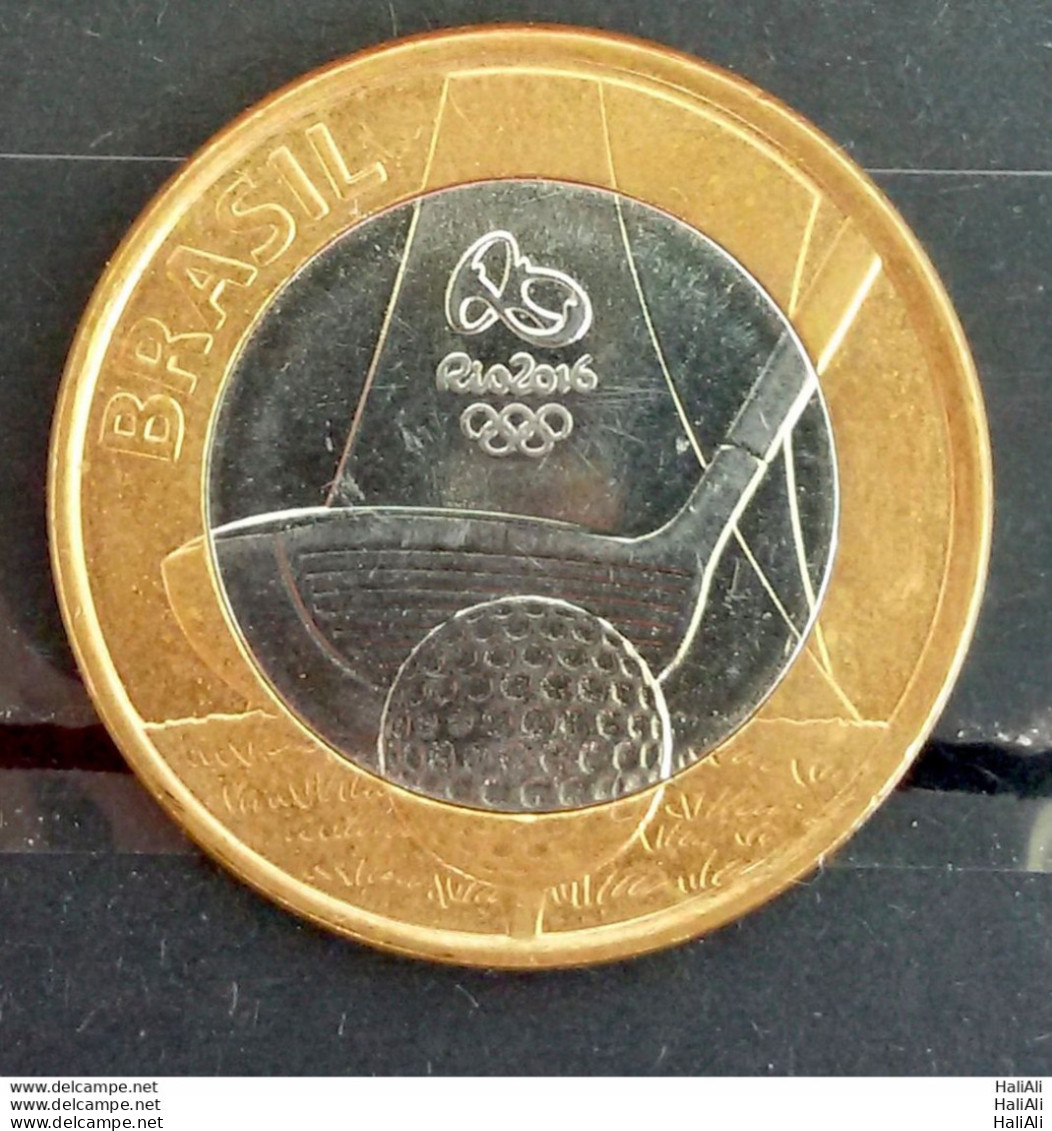 Brazil Coin Olimpic Games 1 Real Golf UNC 2016 - Brasilien
