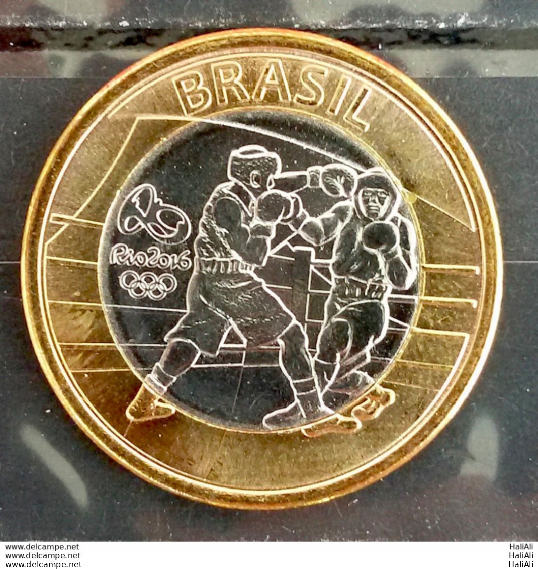 Brazil Coin Olimpic Games 1 Real Boxe UNC 2016 - Brazil