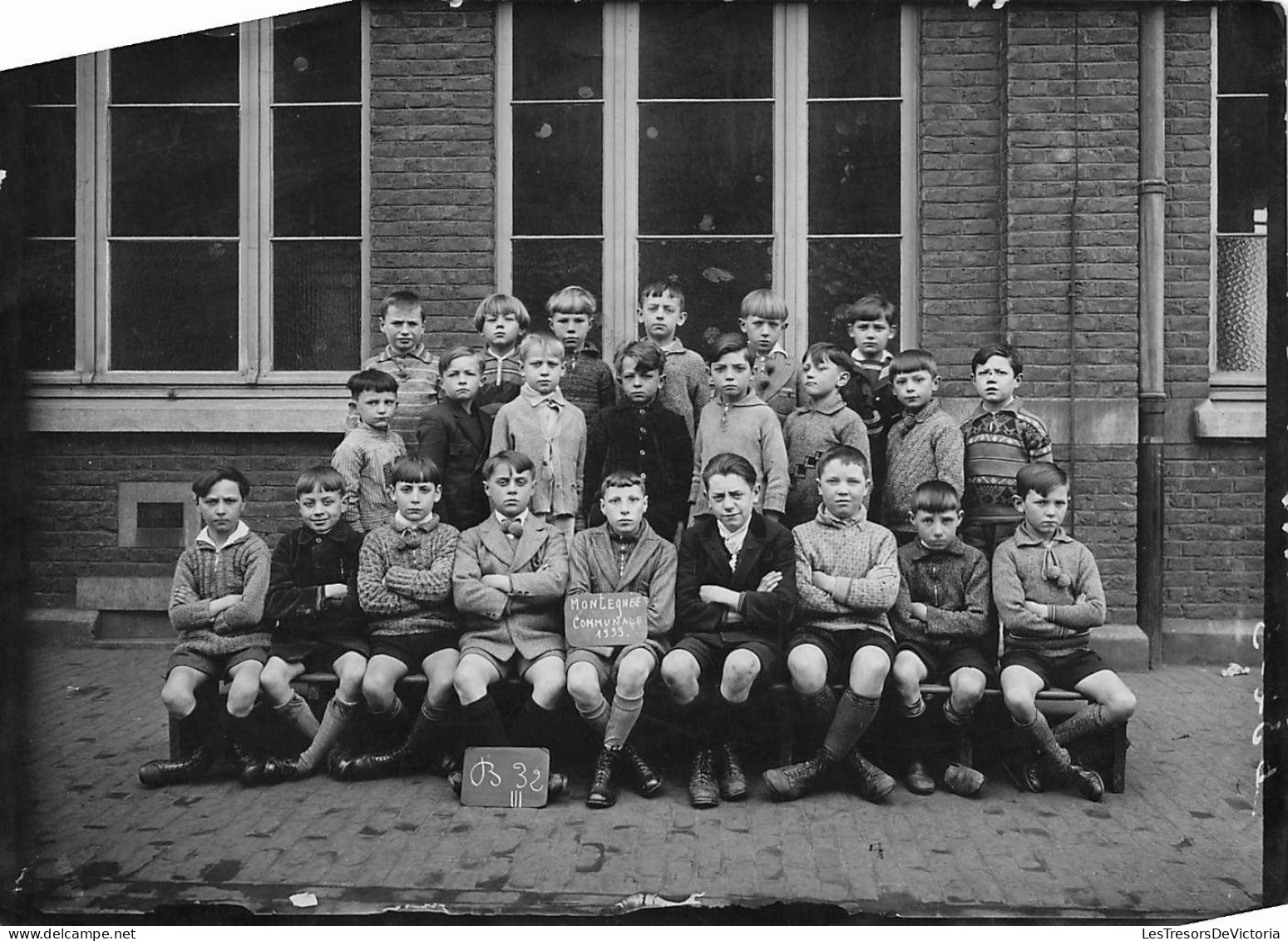 Photographie Originale  - Photo Scolaire - Photo De Classe - Ecole Communale De Montegnée 1939 - Dim 13/18cm - Identifizierten Personen