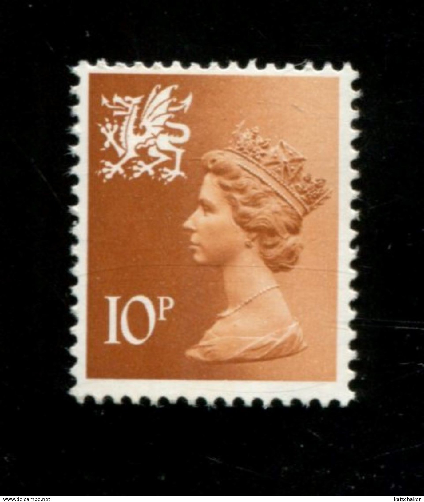 468540674 1980 SCOTT WMMH13 GIBBONS W29  (XX) POSTFRIS MINT NEVER HINGED - QUEEN ELIZABETH II - 1 CENTRE BAND - Gales