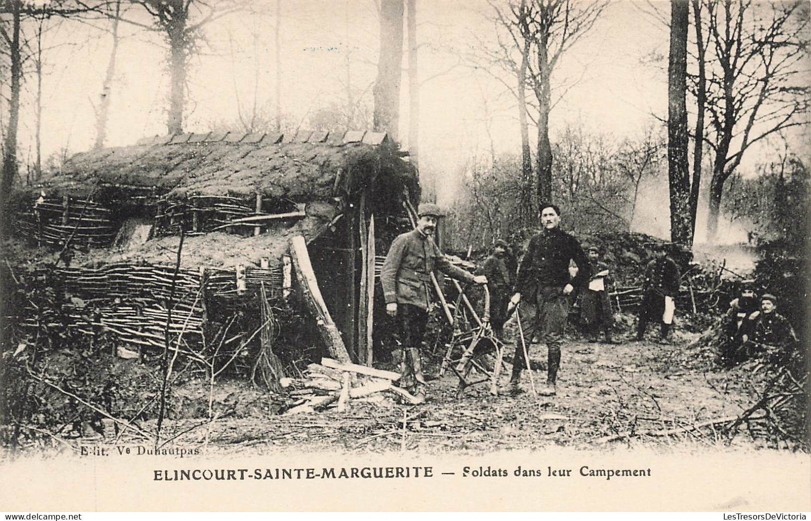FRANCE - Elaincourt Sainte Marguerite - Soldats Dans Leur Campement - Carte Postale Ancienne - Other & Unclassified