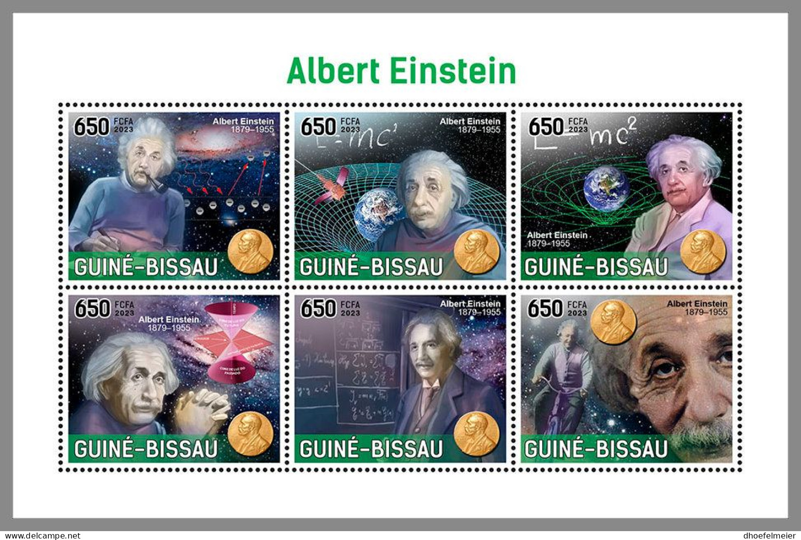 GUINEA BISSAU 2023 MNH Albert Einstein M/S – IMPERFORATED – DHQ2406 - Albert Einstein