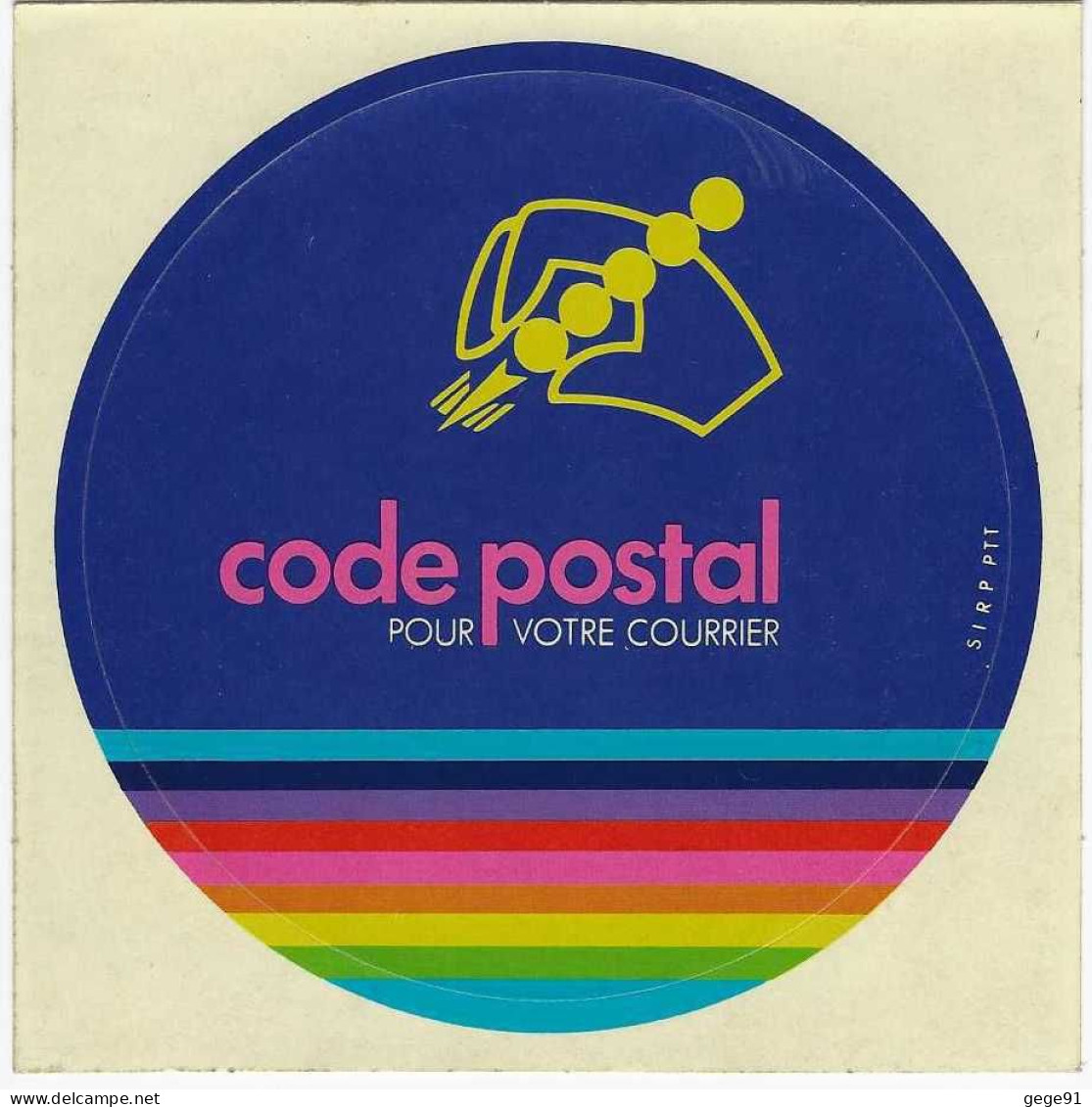 Autocollant - Incitation à L'utilisation Du Code Postal - Código Postal