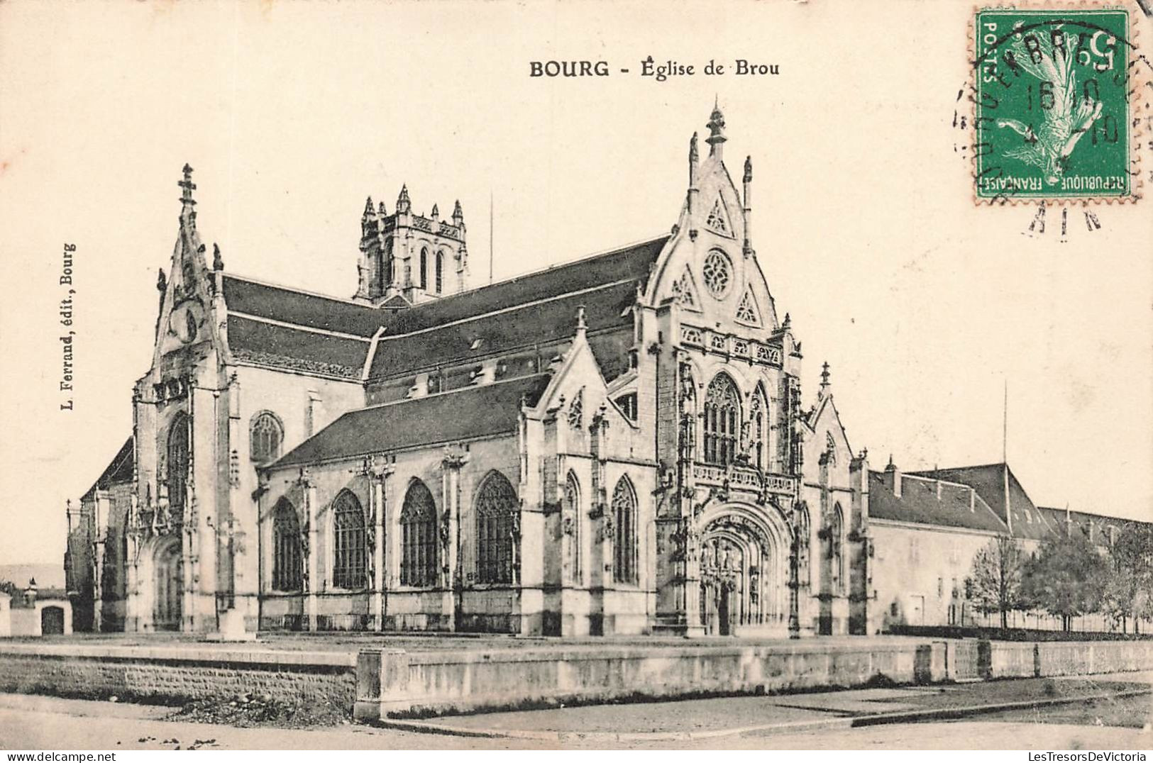 FRANCE -  Bourg - Vue Générale De L'église De Brou - Carte Postale Ancienne - Brou - Kirche
