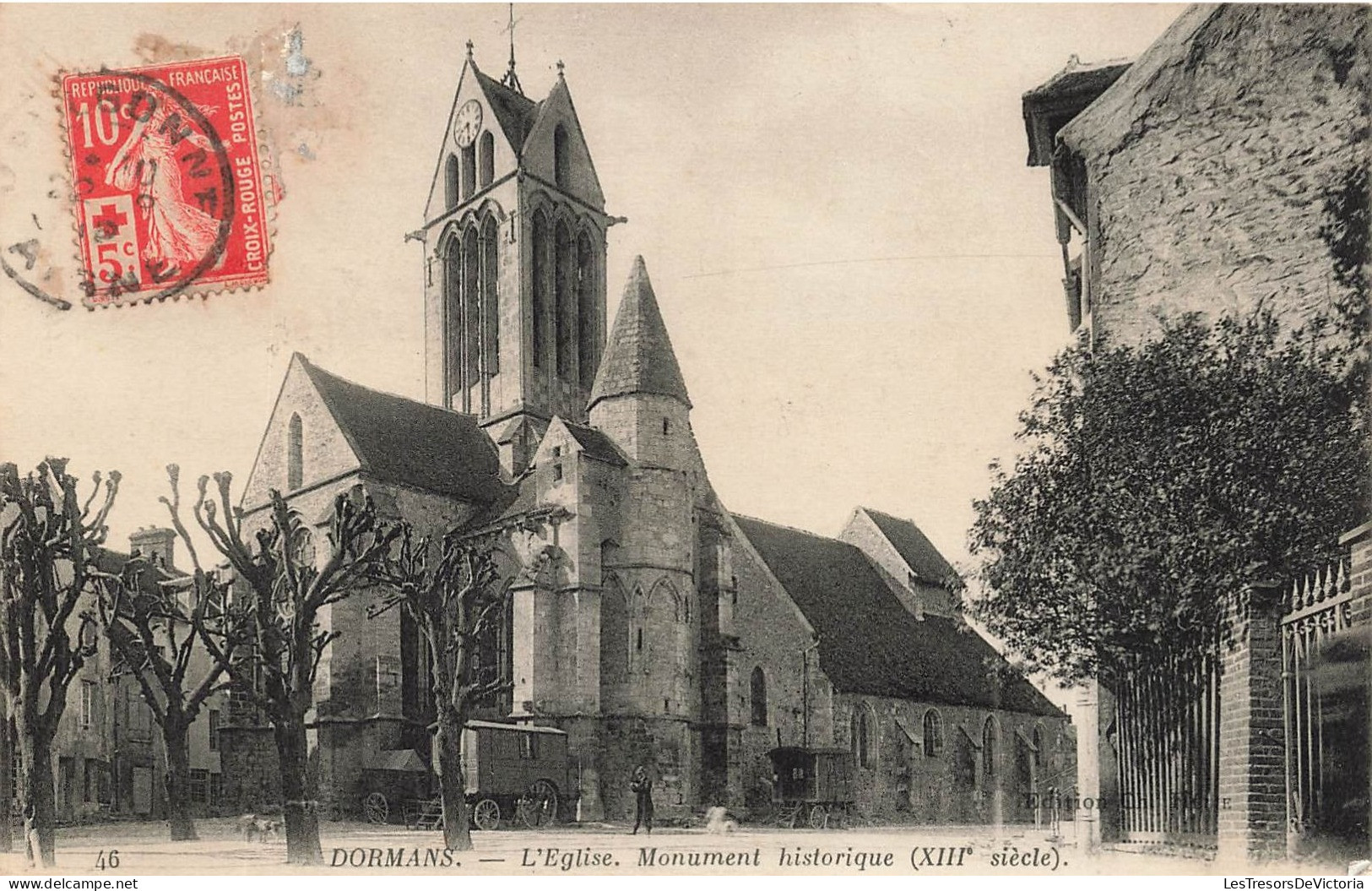 FRANCE - Dormans - Vue  Générale De L'église - Monument Historique (XIII E Siècle) - Carte Postale Ancienne - Dormans