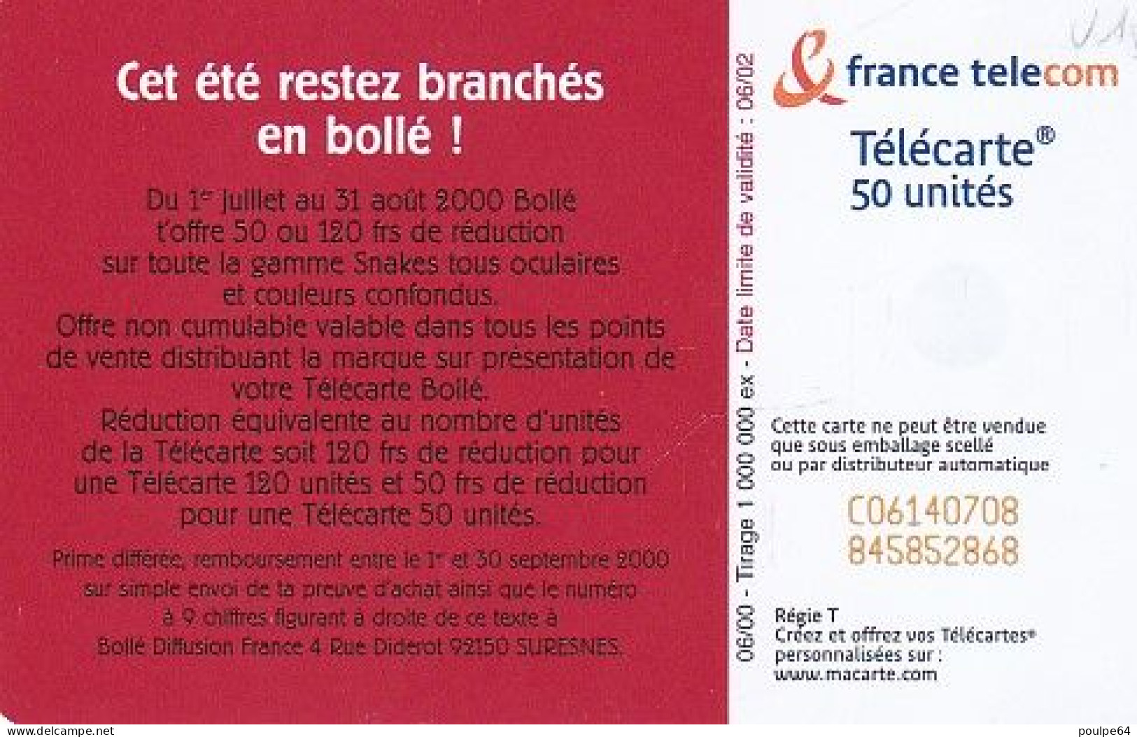 F1067  06/2000 - BOLLÉ HOMME - 50 SC7 - 2000