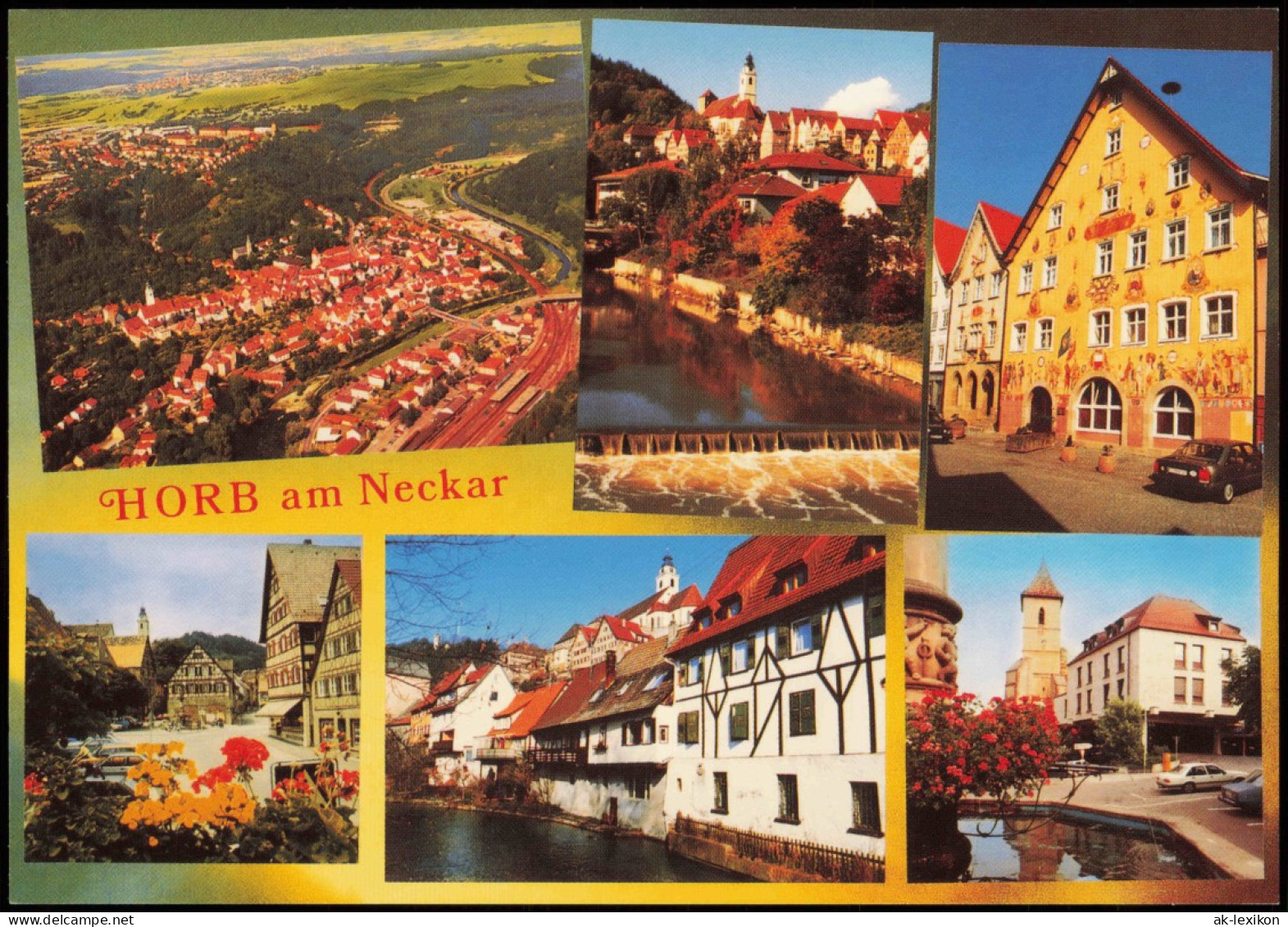 Horb Am Neckar Mehrbildkarte Mit 6 Ortsansichten, U.a. Luftaufnahme 1998 - Horb