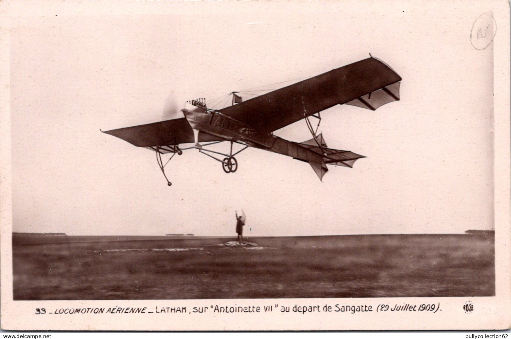 CPA - SELECTION - SANGATTE  -  H.LATHAM . Sur Aéroplane Antoinette. - Sangatte