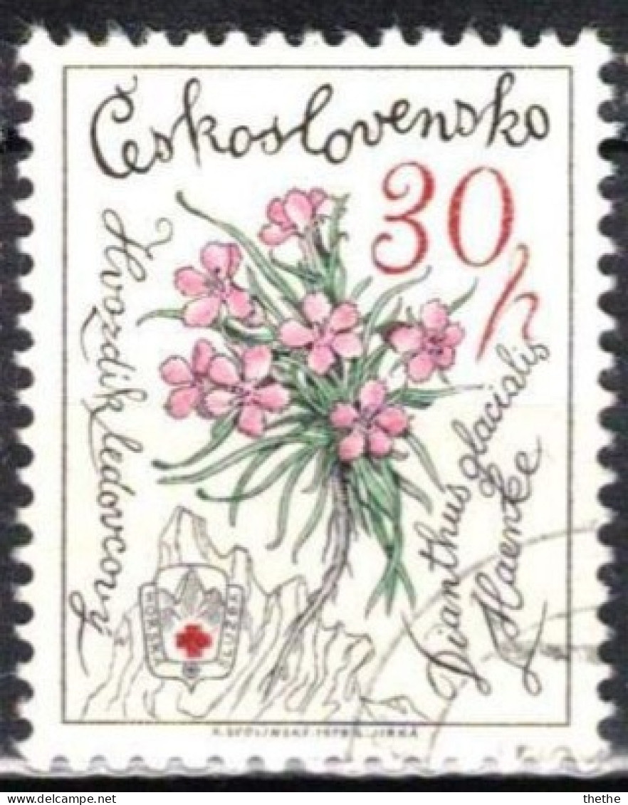 TCHECOSLOVAQUIE -  Fleurs De Montagne : Dianthus Glacialis - Used Stamps