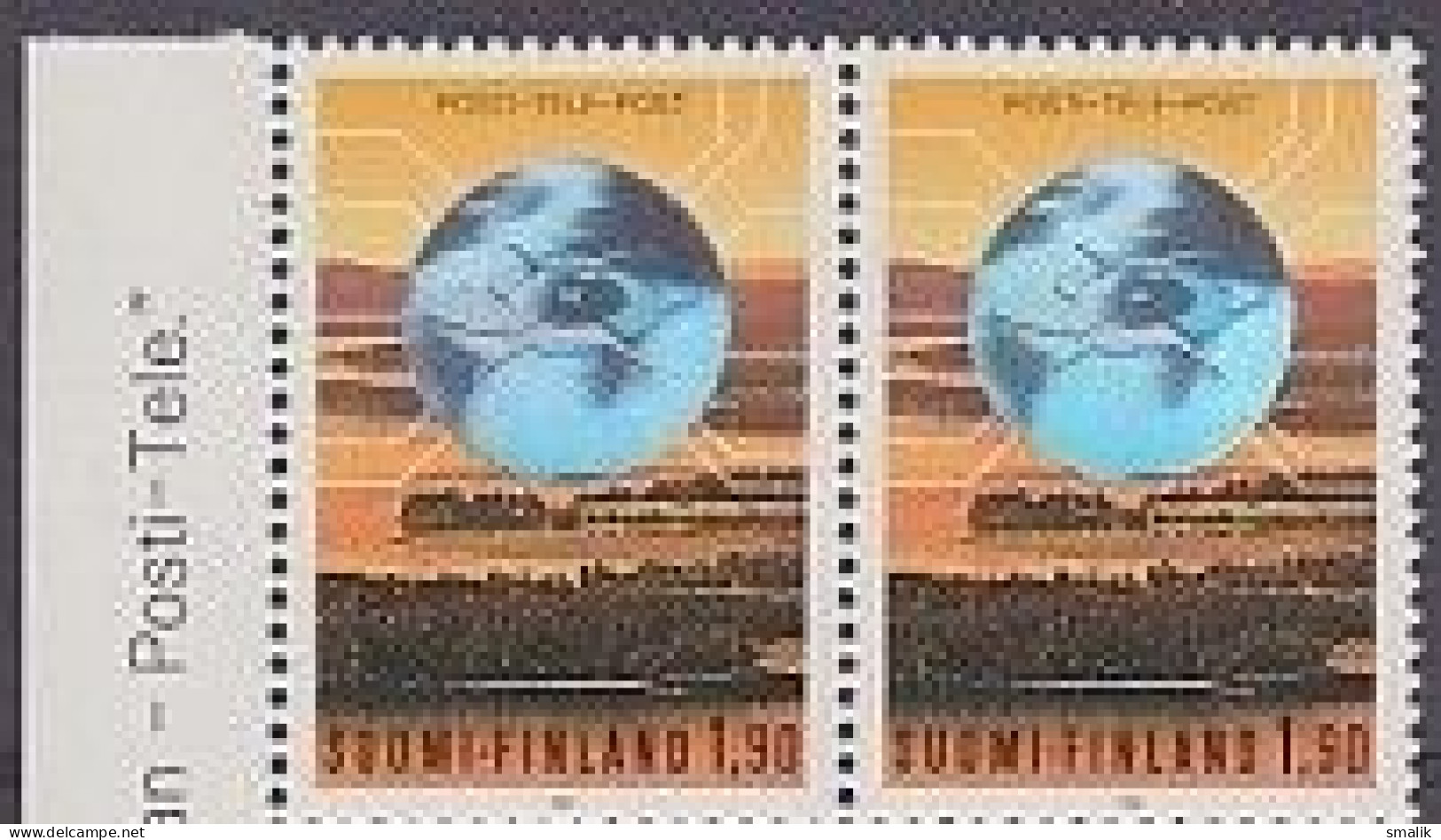 FINLAND 1990 - The Privatization Of The Finnish Post, Unusual Hologram Stamp PAIR MNH - Holograms