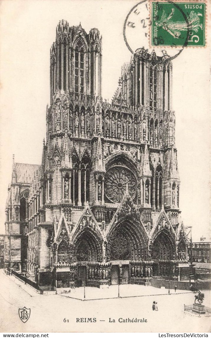 FRANCE - Reims - Vue Générale De La Cathédrale - Carte Postale Ancienne - Reims