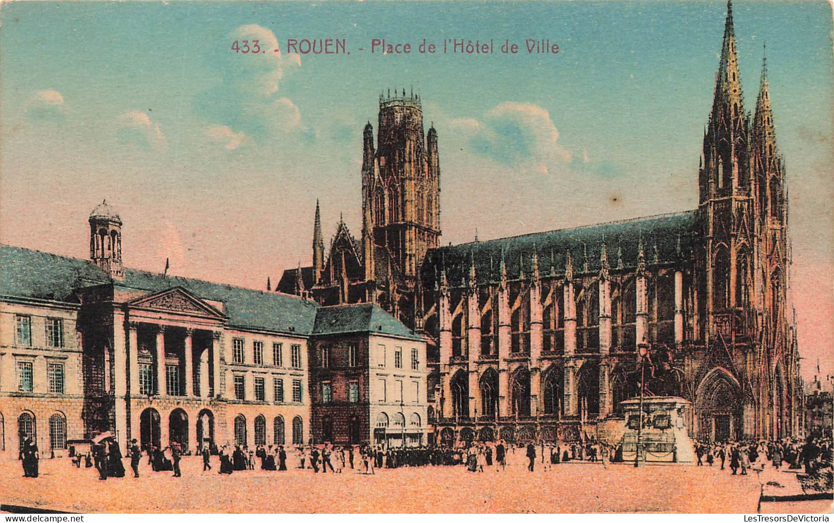 FRANCE - Rouen - Vue Générale De La Place De L'hôtel De Ville - Carte Postale Ancienne - Rouen