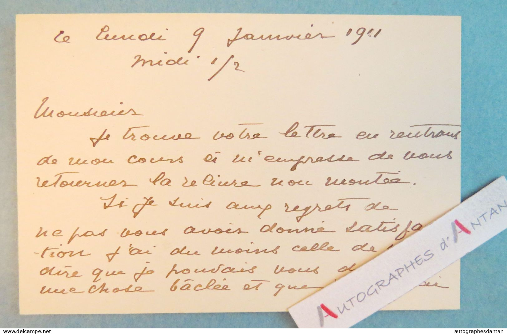 ● François COURBOIN 1911 Graveur Bibliothécaire Historien De L'Estampe Chaumont-Porcien Ajaccio Carte Lettre Autographe - Peintres & Sculpteurs