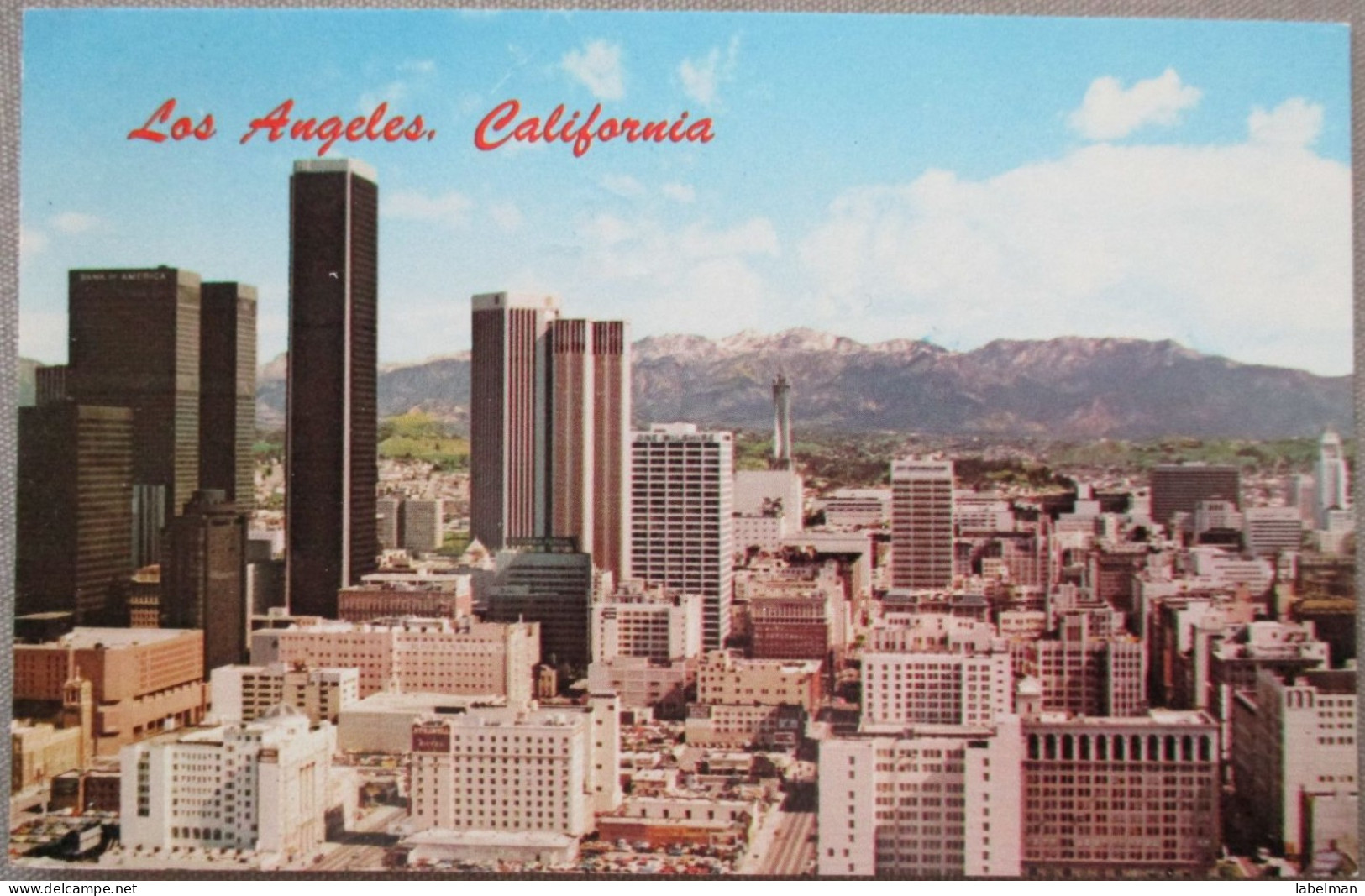 USA CALIFORNIA LOS ANGELES DOWN TOWN SAN GABRIEL MOUNTAINS CARD POSTCARD CARTE POSTALE POSTKARTE CARTOLINA ANSICHTSKARTE - Long Beach