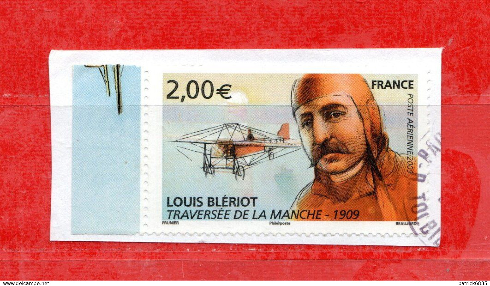 France °- 2009 - LOUIS Blériot. Yv. 72a. Bord De Feuille, Sur Fragment.   Oblitérer. - 1960-.... Used