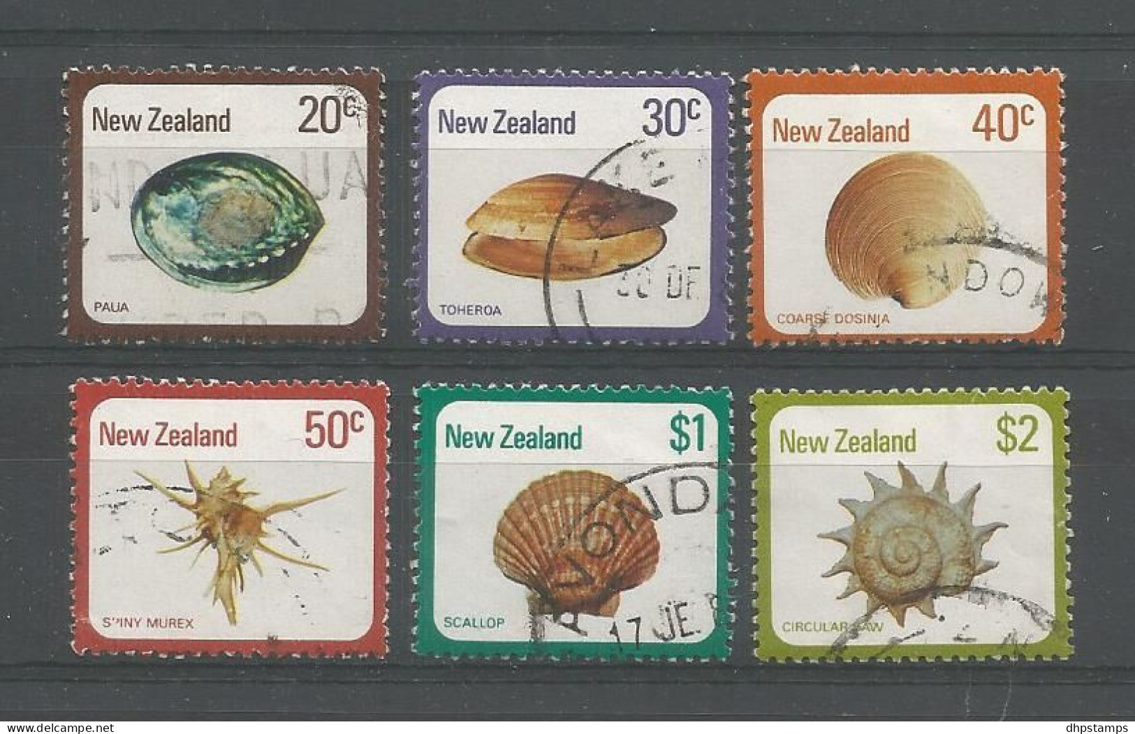 New Zealand 1979 Shells Y.T. 730/733+755/756 (0) - Oblitérés