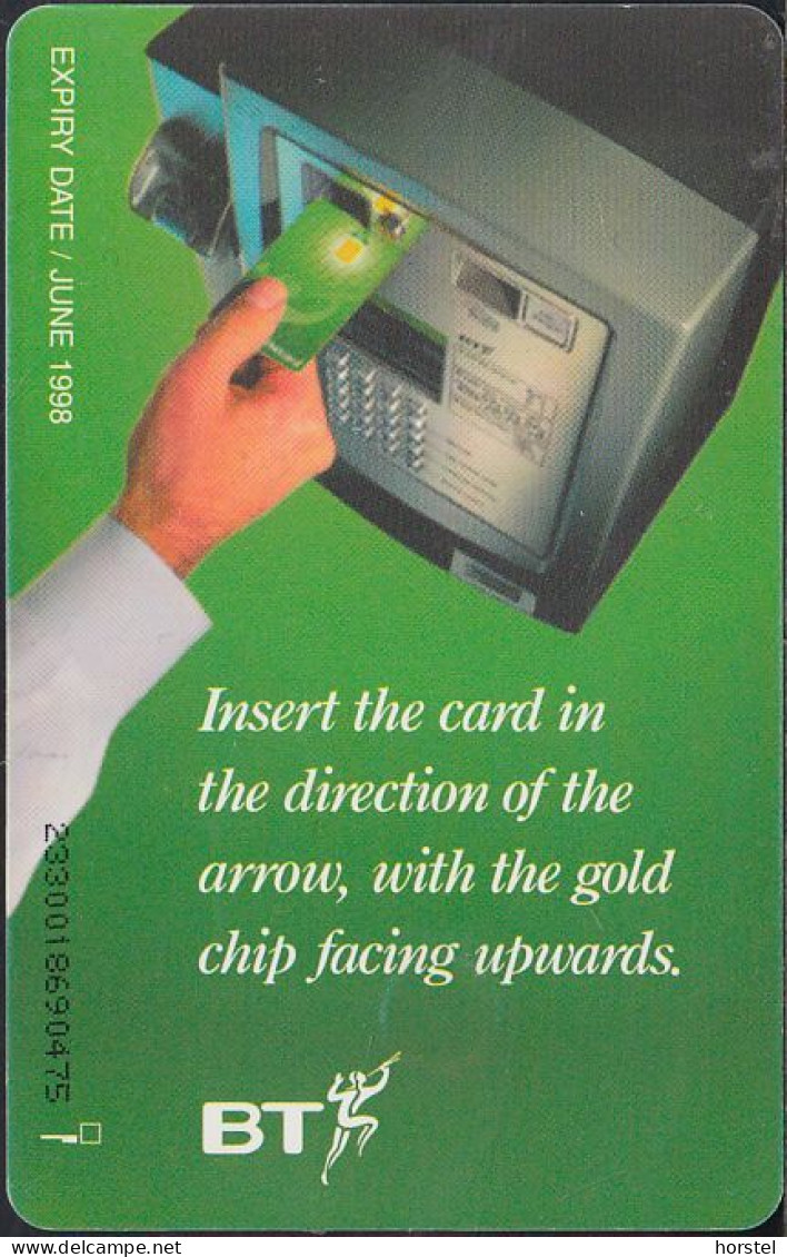 UK - British Telecom Chip DEF004B  - £5 Definitive - Phone - June 98 - GEM - BT Général