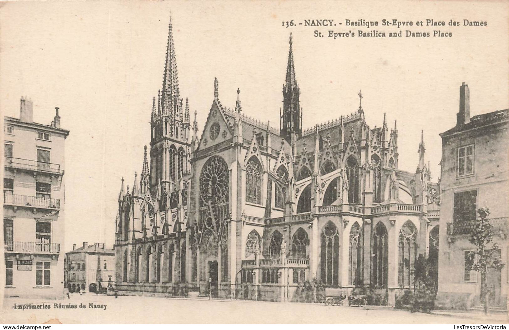 FRANCE - Nancy - Vue Générale De La Basilique St Epvre Et Place Des Dames  - Carte Postale Ancienne - Nancy