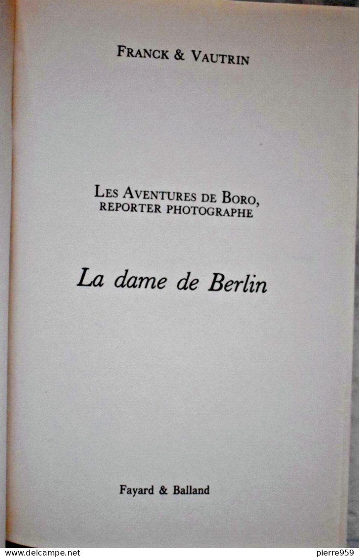 La Dame De Berlin - Dan Franck & Jean Vautrin - Aventure