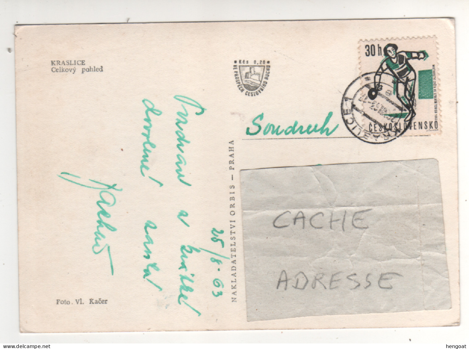 Timbre , Stamp  " Sport :  Tennis " Sur CP , Carte , Postcard Du 26/08/63 - Cartas & Documentos