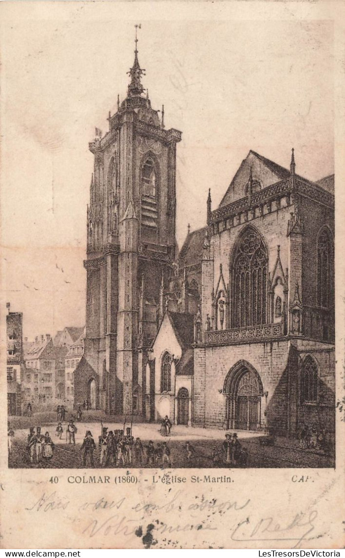 FRANCE - Colmar (1860) - Vue Générale De L'église St Martin  - Carte Postale Ancienne - Colmar