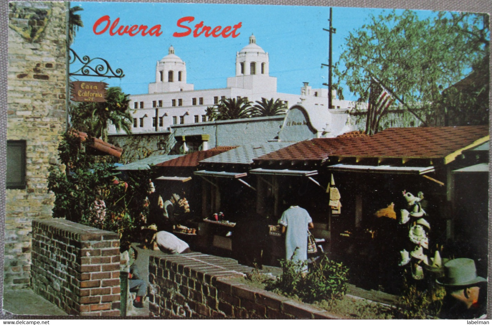 USA CALIFORNIA LOS ANGELES CITY HALL MARKET OLVERA STREET CARD POSTCARD CARTE POSTALE POSTKARTE CARTOLINA ANSICHTSKARTE - Long Beach