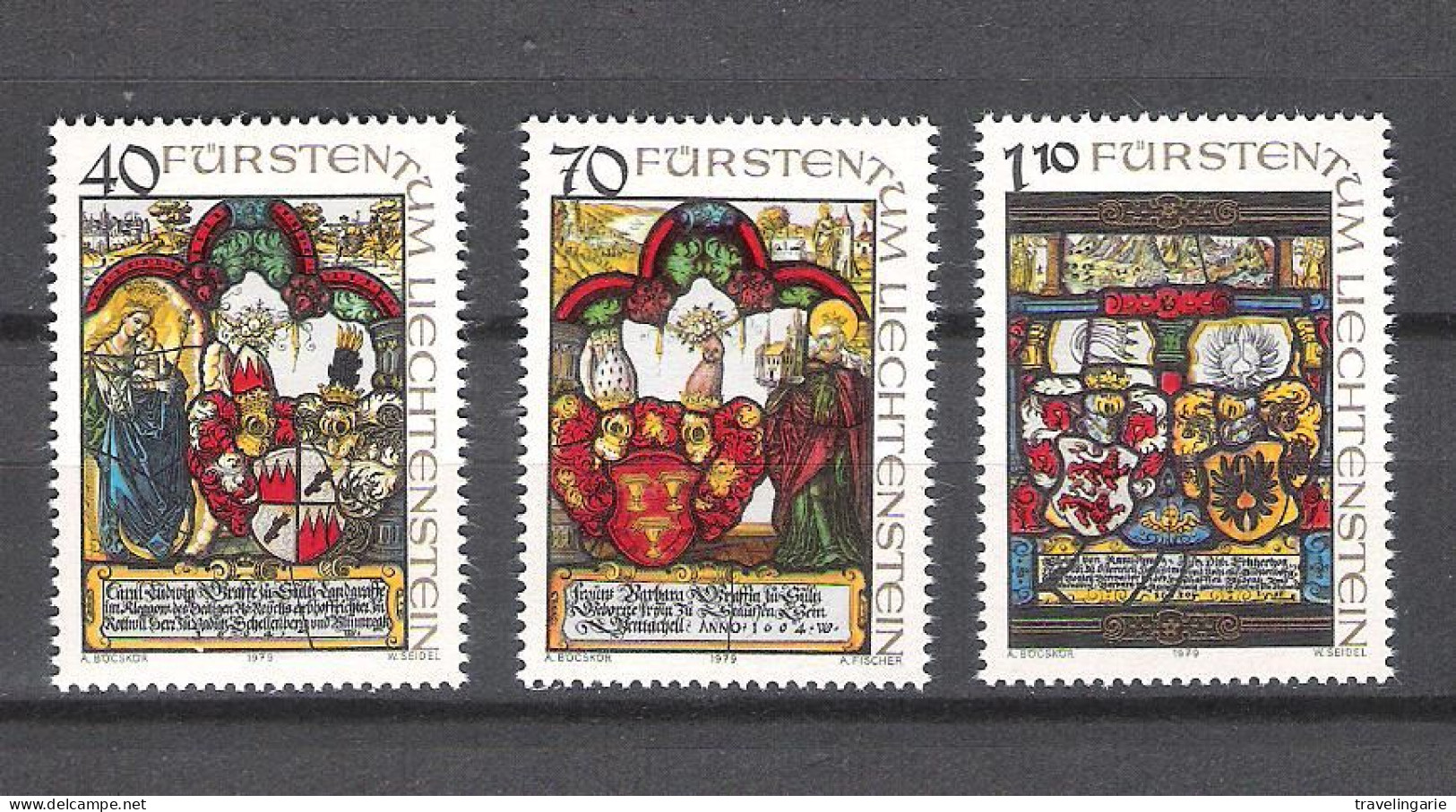 Liechtenstein 1979 Coat Of Arms - Stained Windows    ** MNH - Glasses & Stained-Glasses