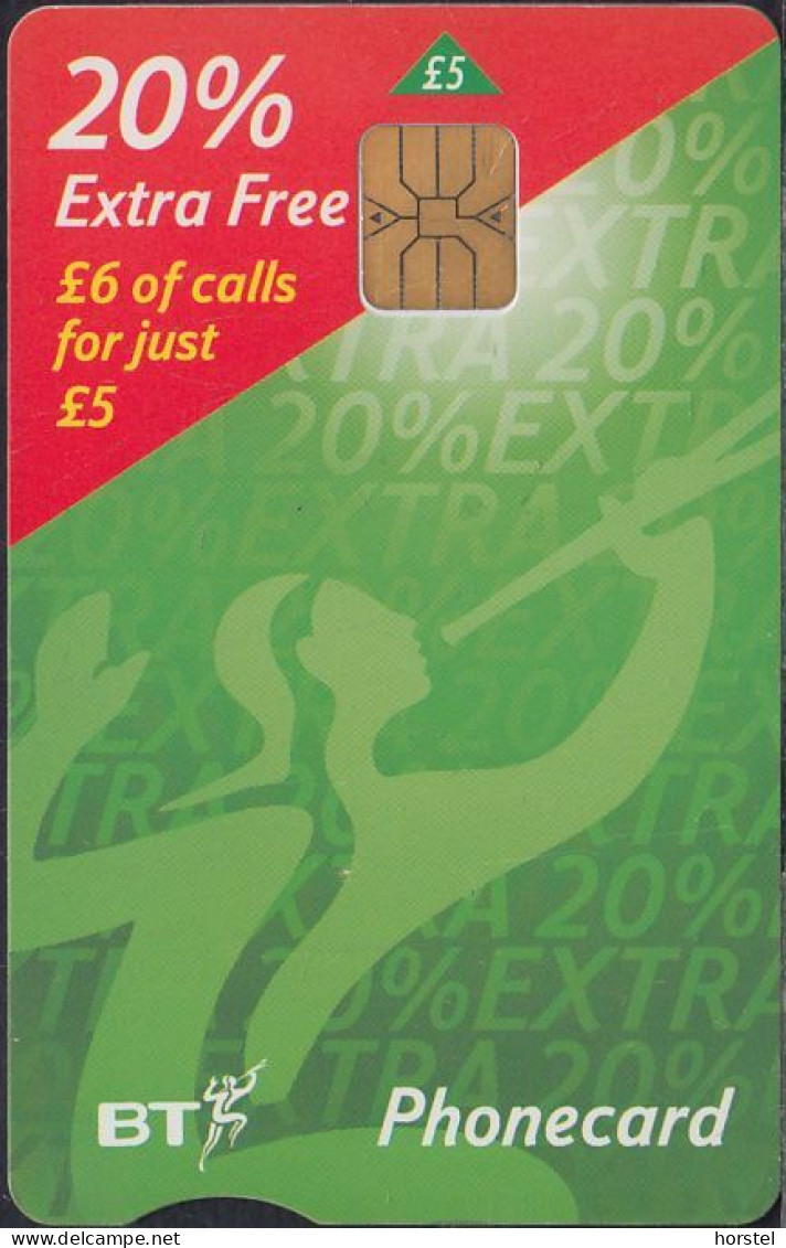 UK - British Telecom Chip DEF032  - £5 Definitive Bonus 20% - Phone - 2002 - SL2 - BT Allgemeine