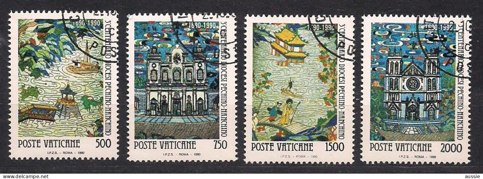 Vatican Vatikaan 1990 Yvertnr. 882-85 (o) Oblitéré Cote 9 € Pékin-Nankin - Oblitérés