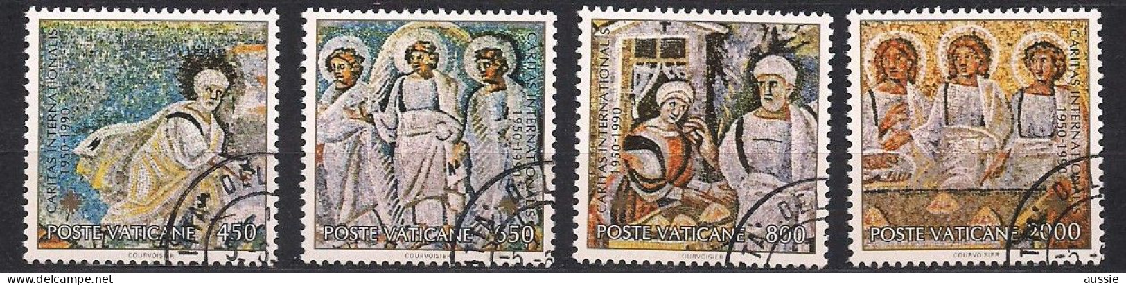 Vatican Vatikaan 1990 Yvertnr. 878-881 (o) Oblitéré Cote 10,50 € Caritas - Oblitérés