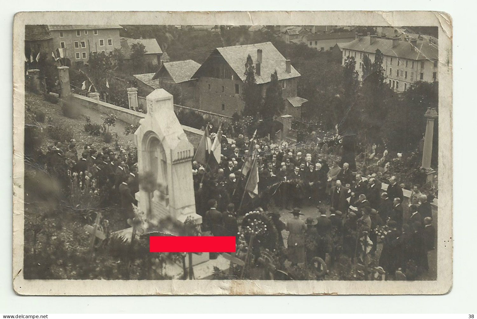 SAINT MICHEL DE MAURIENNE Carte Photo 2  CEREMONIE CIMETIERE MILITAIRE  Attention à L'état - Saint Michel De Maurienne