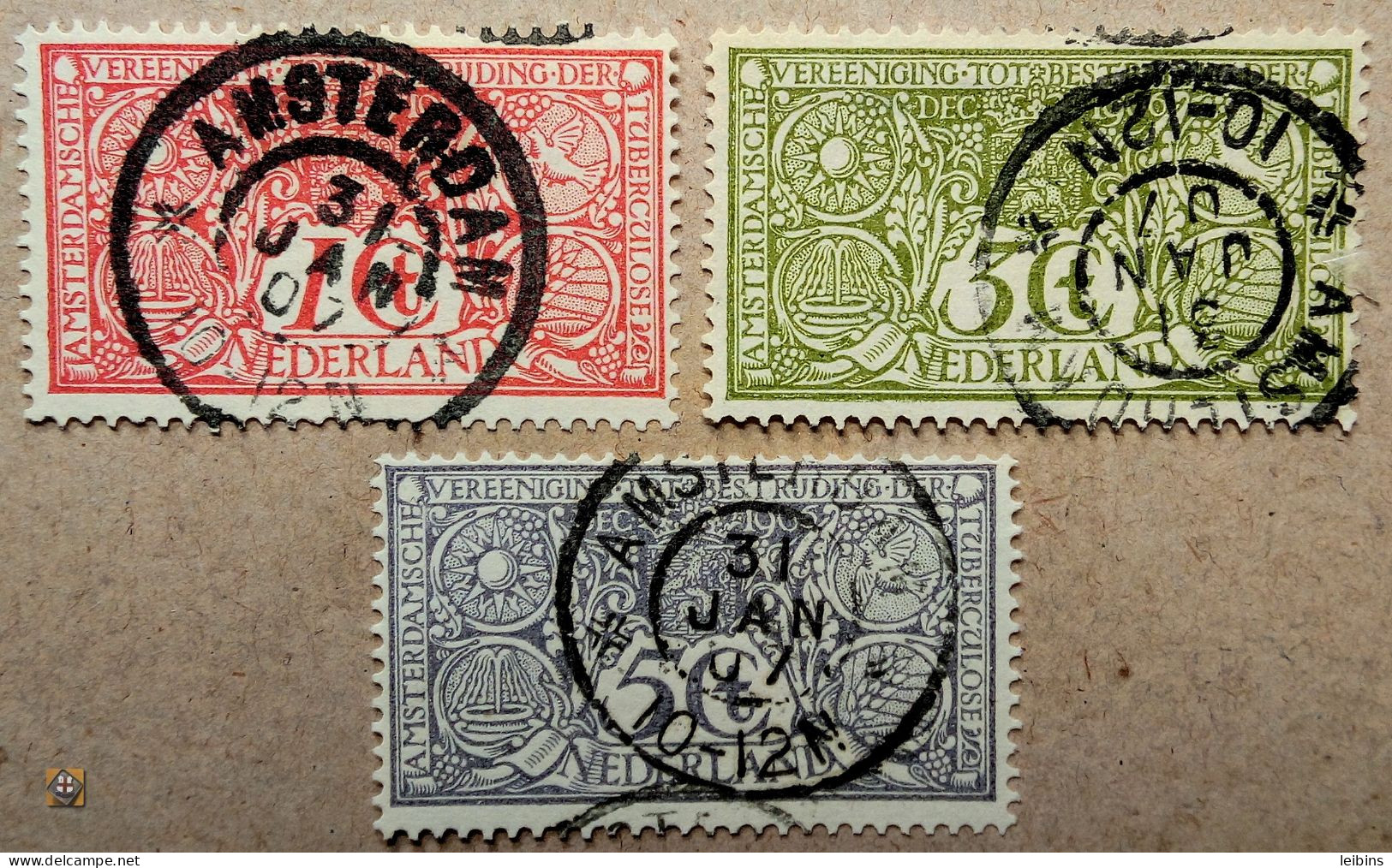 1906 Niederlande Mi.69-71 /o - Gebruikt