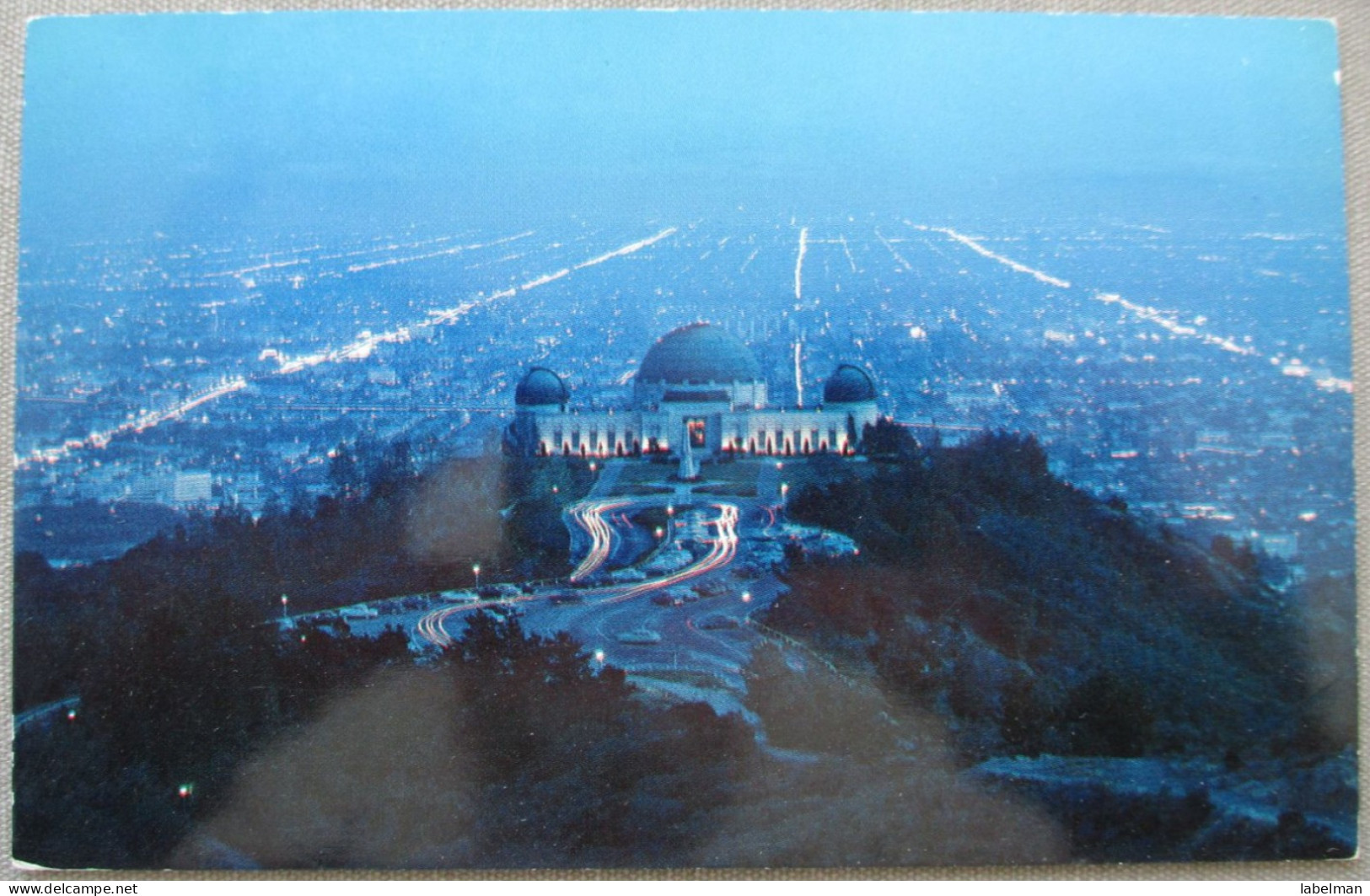 USA CALIFORNIA LOS ANGELES GRIFFITH OBSERVATORY PLANETARIUM POSTCARD CARTE POSTALE POSTKARTE CARTOLINA ANSICHTSKARTE - Long Beach