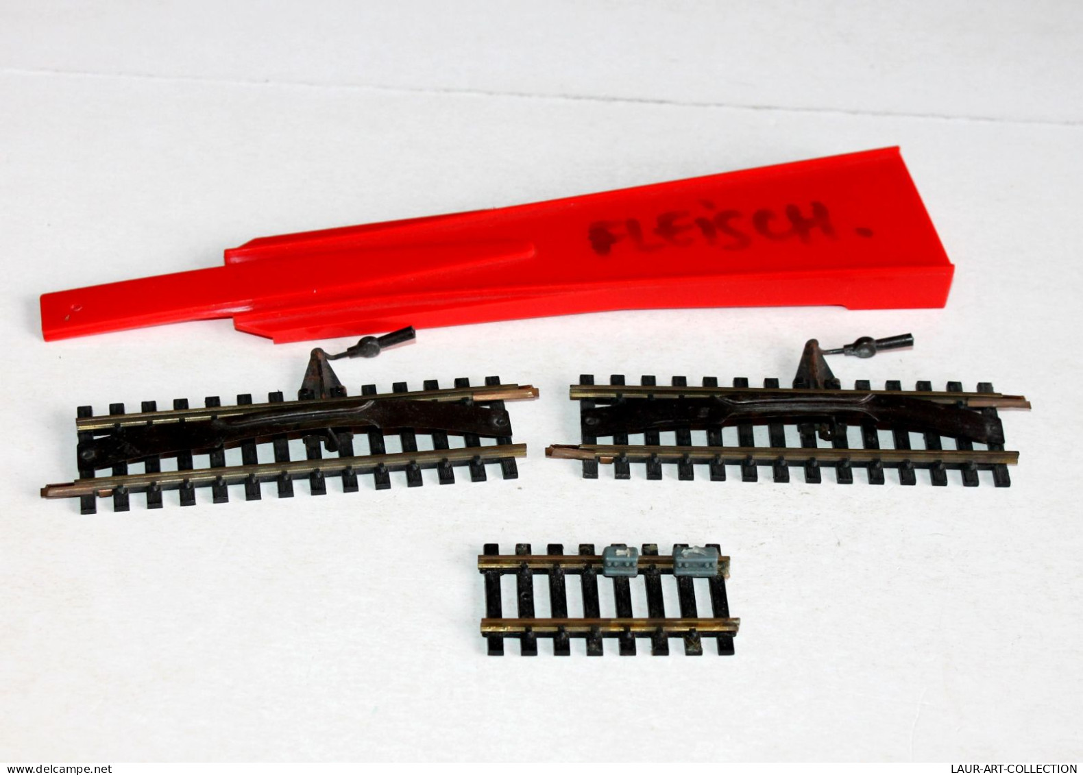 FLEISCHMANN HO RAMPE DE MISE EN VOIE CENTREUR 6480 + 2 RAIL DECROCHAGE + 1 DROIT, MODELISME FERROVIAIRE TRAIN (2105.254) - Vías Férreas