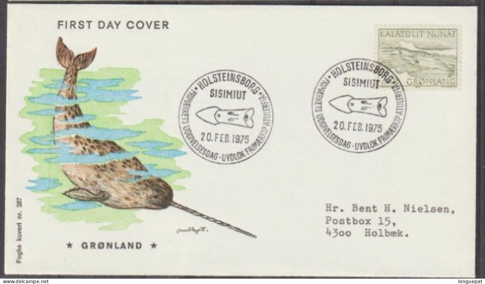 GROENLAND - Faune Marine - Cétacées - Narval Ou Licorne Des Mers  - - FDC