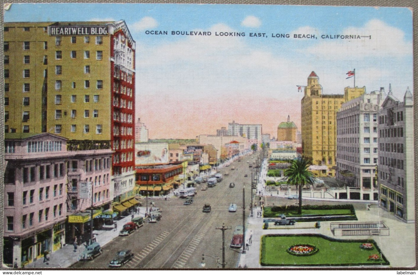 USA CALIFORNIA LONG BEACH OCEAN BOULEVARD KARTE CARD POSTCARD CARTE POSTALE POSTKARTE CARTOLINA ANSICHTSKARTE - Long Beach