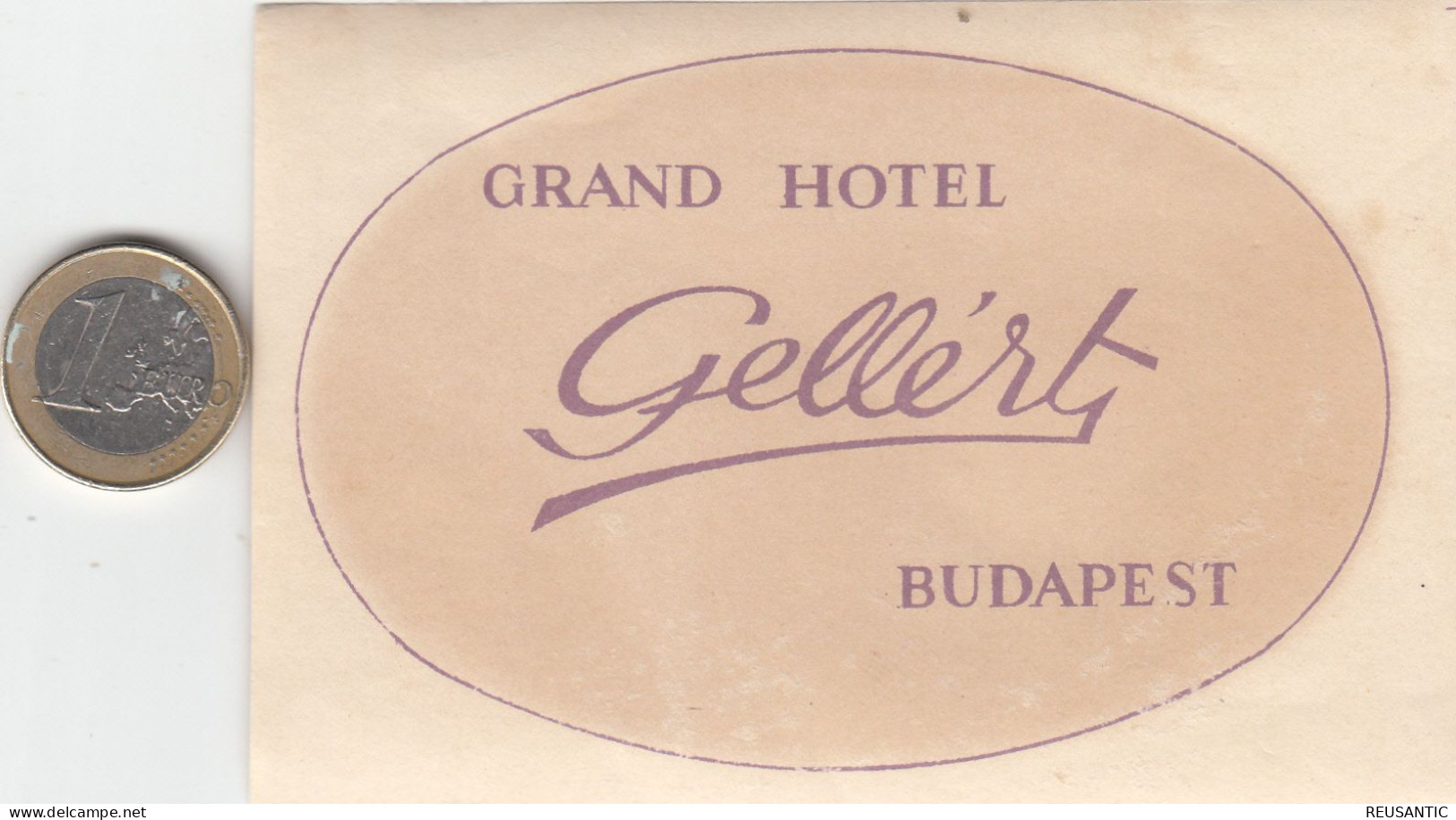 ETIQUETA - STICKER - LUGGAGE LABEL  HOTEL GELLERT - BUDAPEST -  HONGRIE - HUNGARY - Etiquettes D'hotels