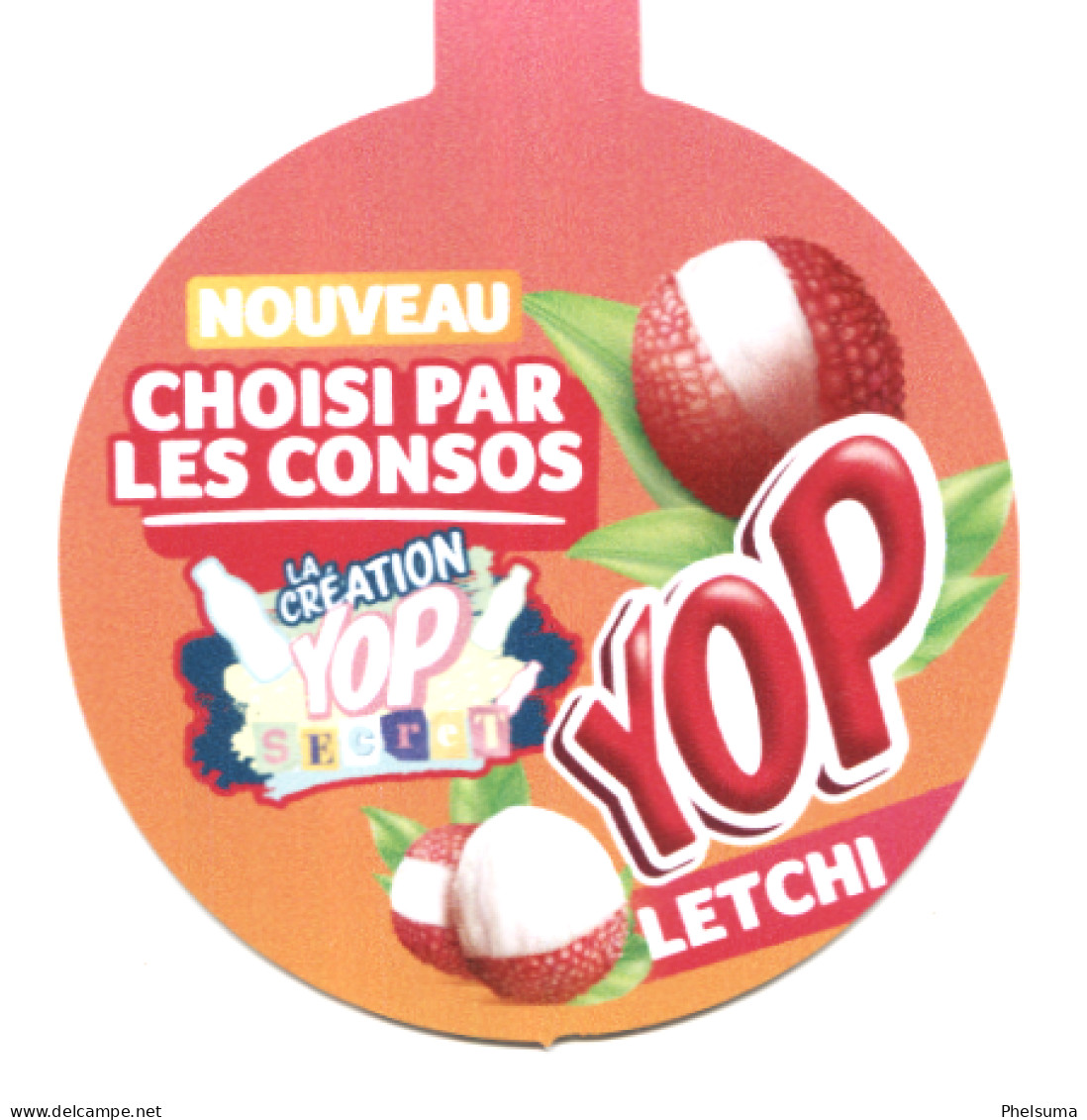 RARE - Ile De LA REUNION - Nouveau : Balise De Produit / Boisson YOP Aux Letchis - Uithangborden