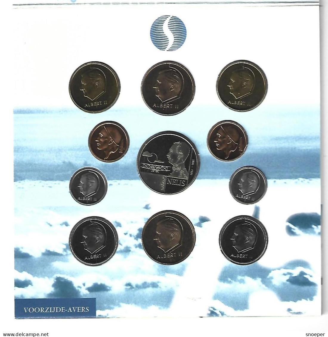 Belguim Set 1998 Sabena ,from 0,5 Franc Until 50 Francs Dutch End French,fdc - FDEC, BU, BE & Münzkassetten