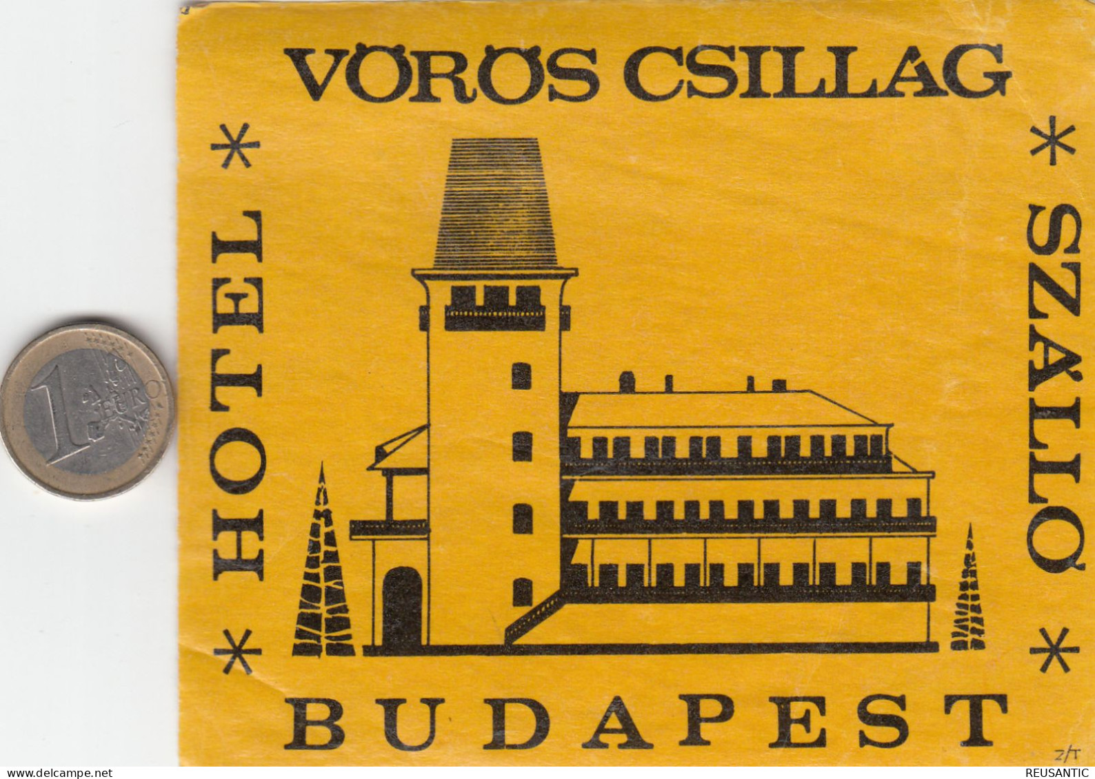 ETIQUETA - STICKER - LUGGAGE LABEL  HOTEL VOROS CSILLAG - BUDAPEST -  HONGRIE - HUNGARY - Etiquettes D'hotels