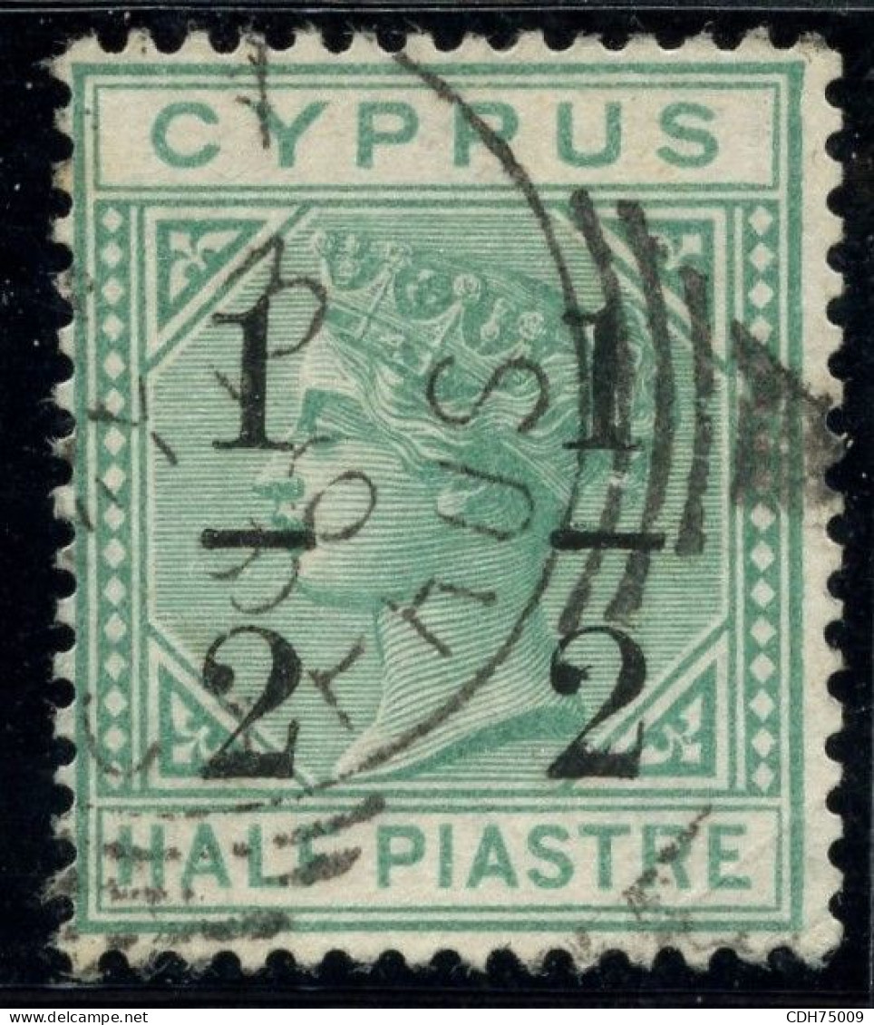 CHYPRE - YVERT 14A  1/2 PENNY SURCHARGE TYPE II - OBLITERE - Cipro (...-1960)