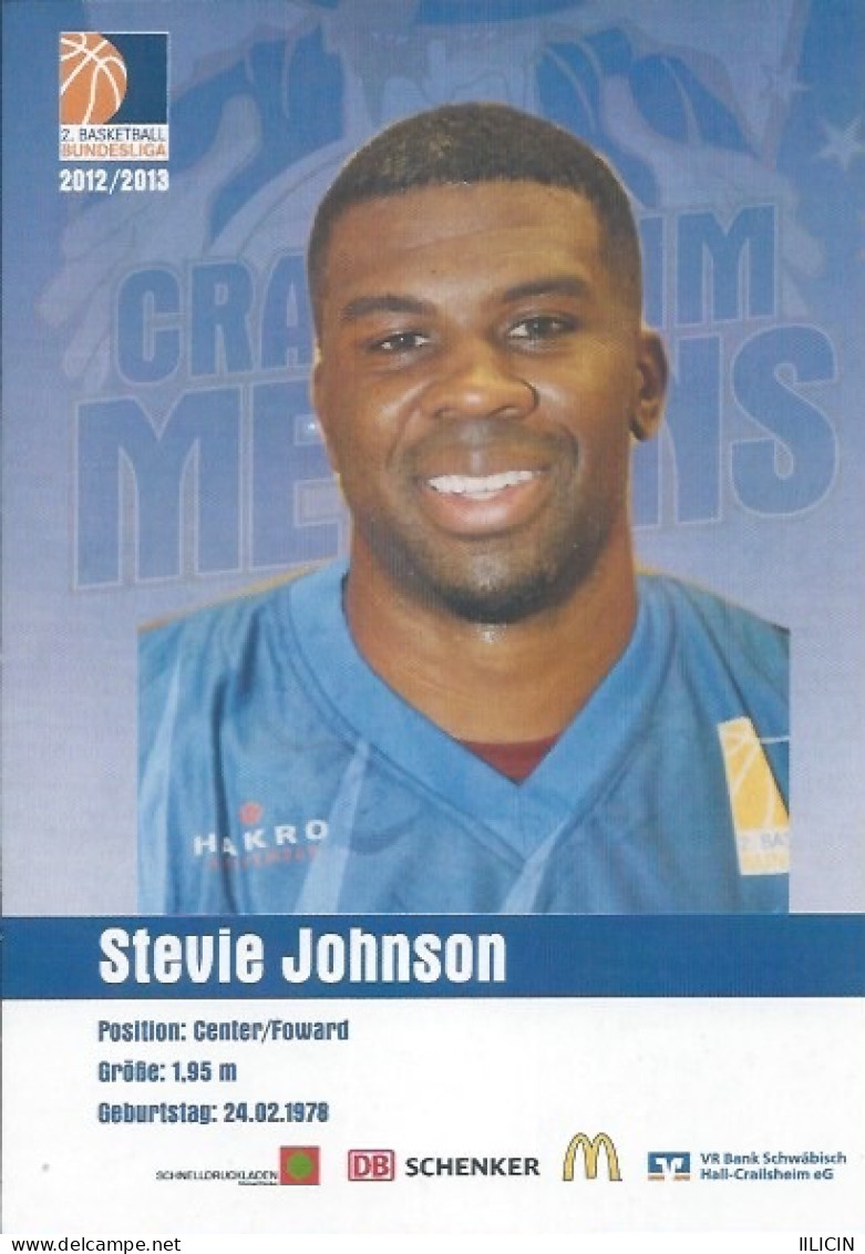 Trading Cards KK000563 - Basketball Germany 10.5cm X 13cm: Stevie Johnson - Other & Unclassified