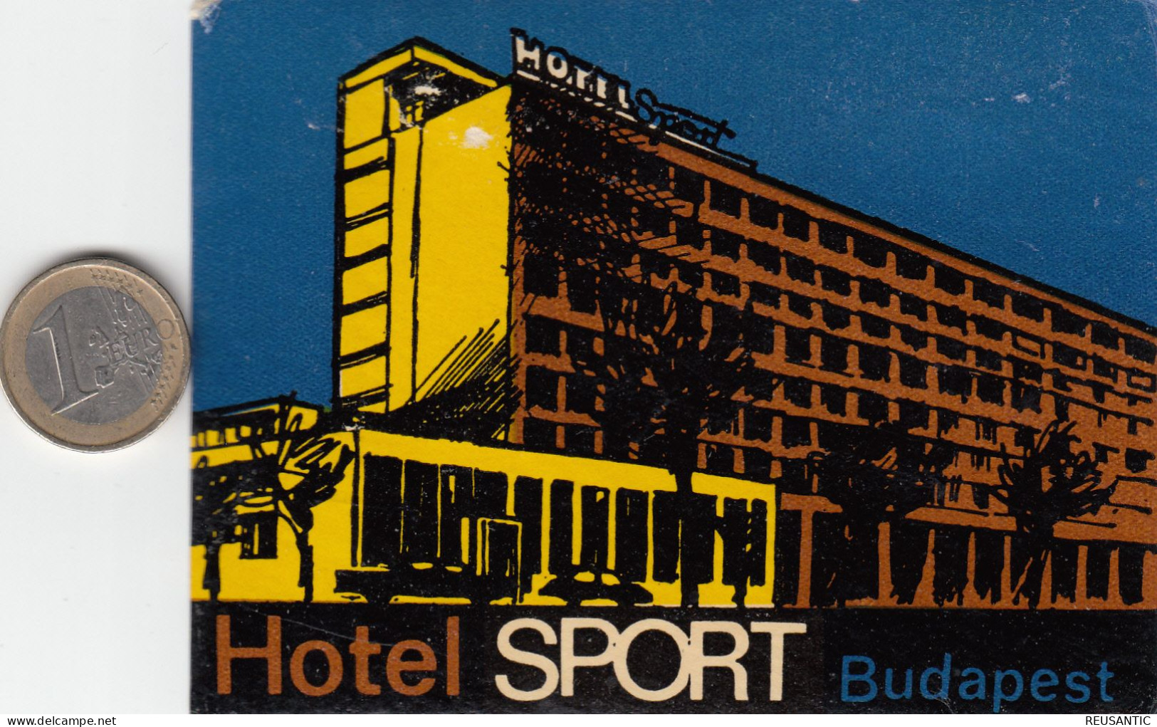 ETIQUETA - STICKER - LUGGAGE LABEL  HOTEL SPORT - BUDAPEST -  HONGRIE - HUNGARY - Etiquettes D'hotels