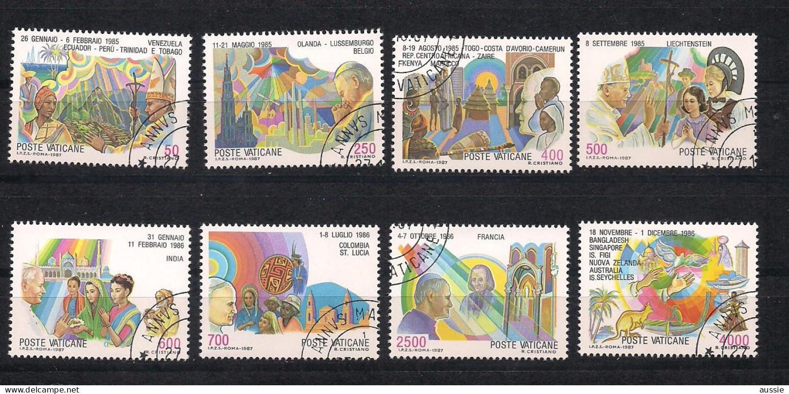 Vatican Vatikaan 1987 Yvertnr. 817-824 (o) Oblitéré Cote 35 € Voyage De SS Jean-Paul II - Usados