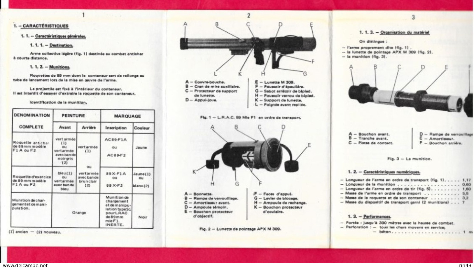 Guide Technique Type Dépliant Plastifié,  Lance-Roquettes Antichar, Voir SCANNES Et Description 11 Pages 10.5*15 Cm - Französisch