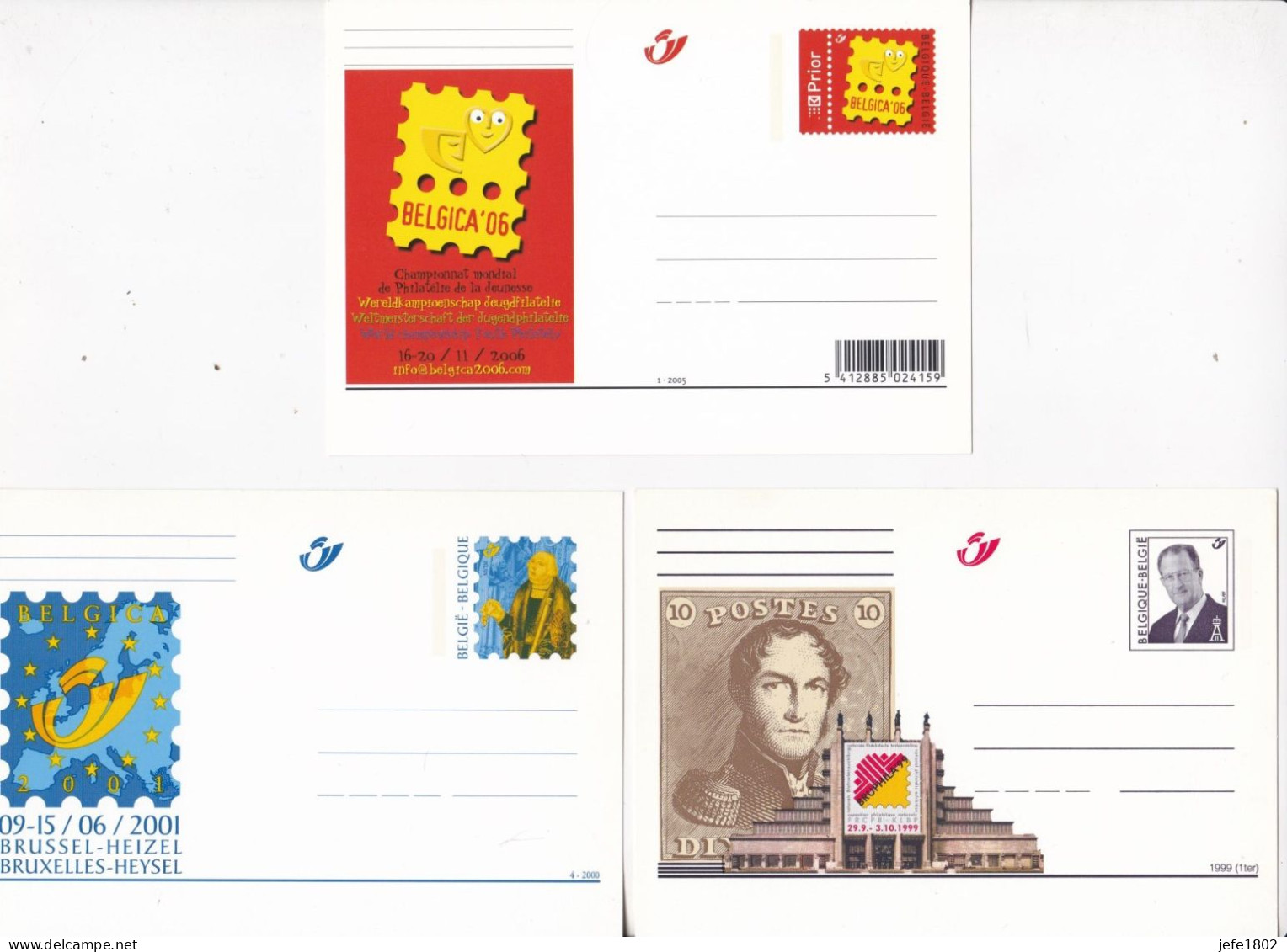 Bruphila '99 - Belgica 2001 - Belgica '06 - Postcards 1951-..