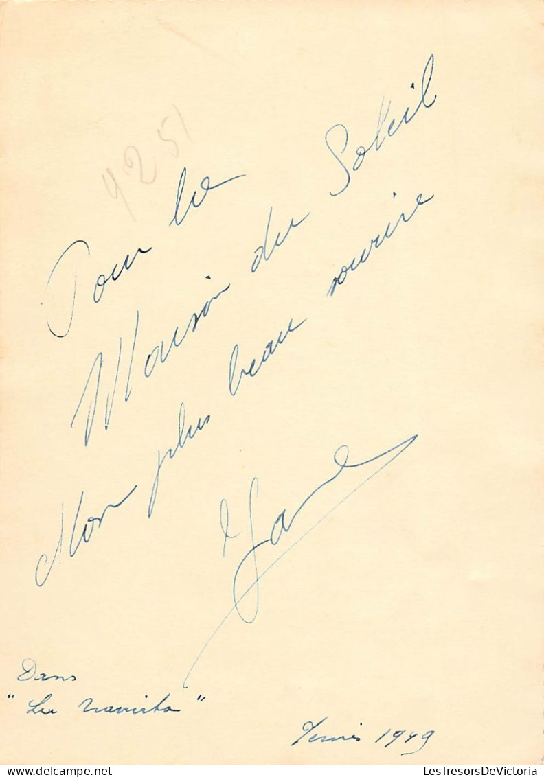 Photographie Originale  - Chanteuse D'opéra - Dédicacée - Dim 13/18cm - 1949 - Signiert